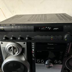 Harmon Kardon  Receiver And Ponasonic With 3 CD Player Cassette And Radio 
