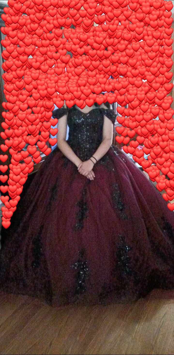 Burgundy Quinceañera Dress