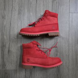Timberland 50th Anniversary Red Boots Youth Size 6.5 Womens 8