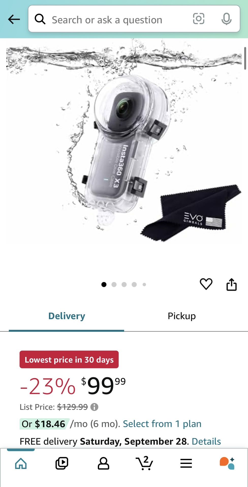 Insta360 X3 Invisible Dive Case (Waterproof)