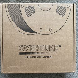Overture Black PLA 3D Printer Filament 1.75mm 1kg