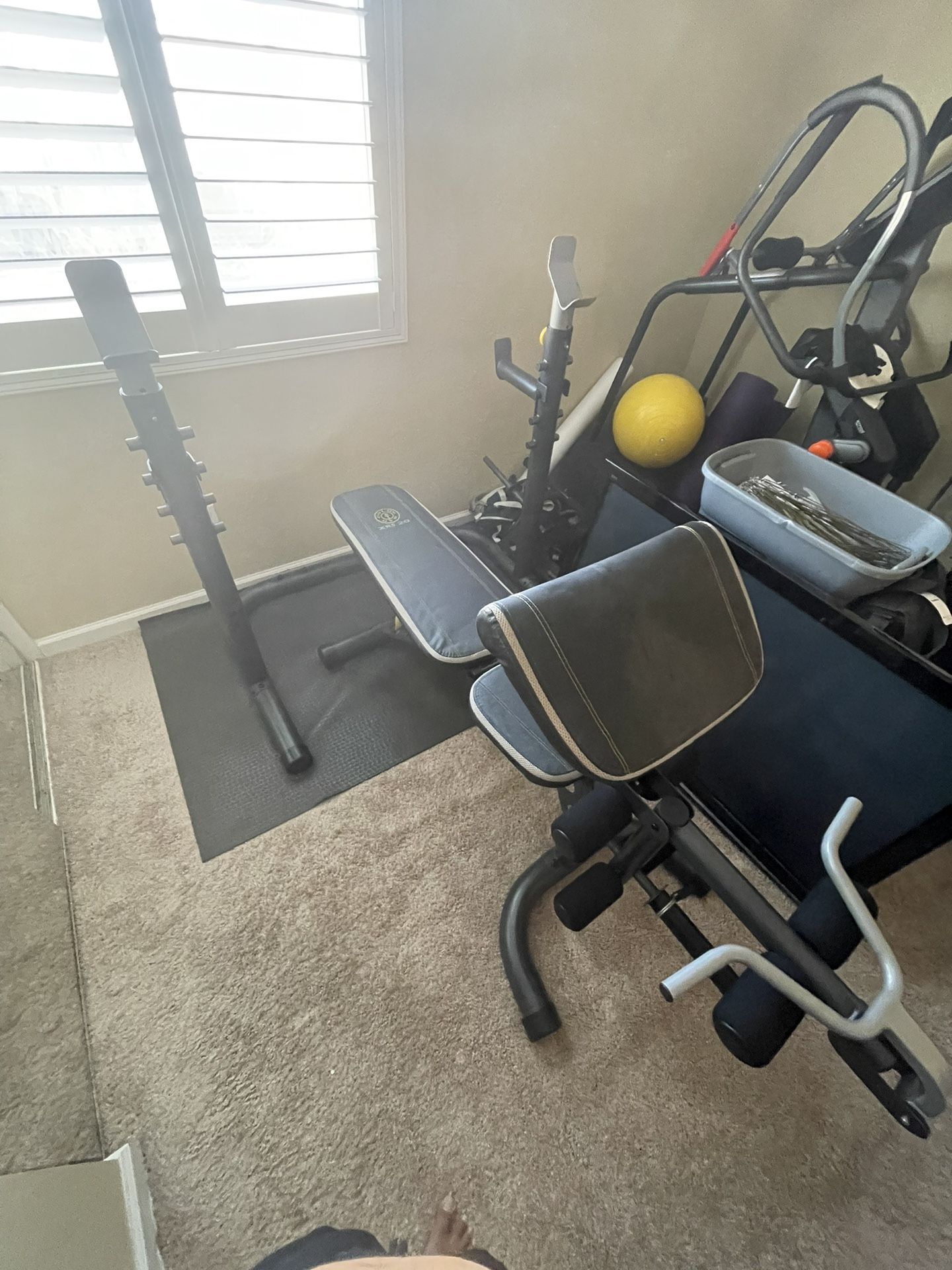 Gold Gyms Weight Bench And Squat Rack