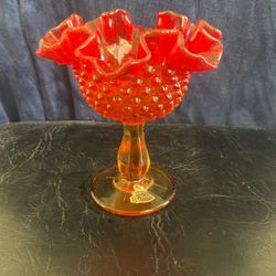 Fenton Glass Pedestal Candy Dish 