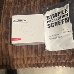 Led mini projector with projection screen