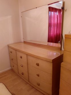 Dresser with mirror