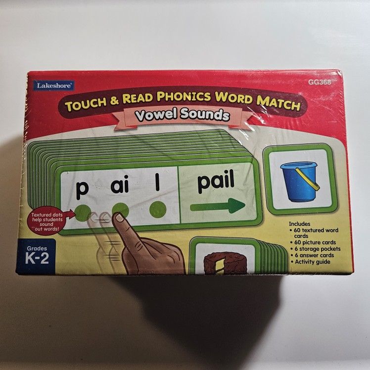Lakeshore Touch and Read Phonics Word Match— Vowel Sounds Sealed