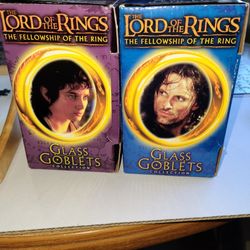 LORD OF THE RINGS GLASS GOBLETS