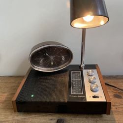 Mid Century Longines Symphonette Clock, Radio, & Lamp