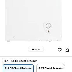 Artic Wind 3.4 Cubic Feet Mini Freezer Brand New 