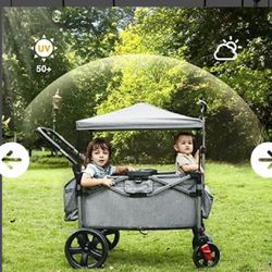 2 Kids Wagon.  EVER ADVANCED Foldable Wagons for Two Kids & Carg