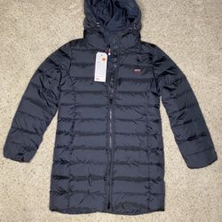 Levi’s Strauss RDS Parka Down Puffer Coat Hood Mens XS MSRP $248