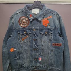 Custom Cleveland Browns Denim Jackets /Vest 