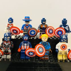 Captain America Rare Minifigures Unique Bundle | New Custom LEGO Compatible Toys