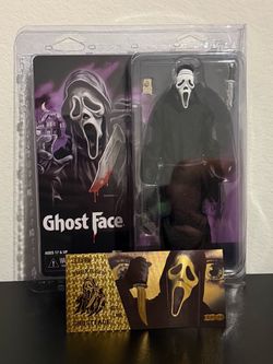 NECA Ghost Face Ultimate Action Figure – Sealed Style Display + Bonus Collectible Bill