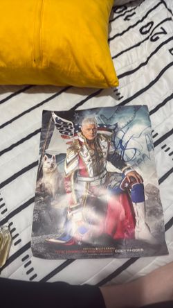 signed Cody Rhodes poster