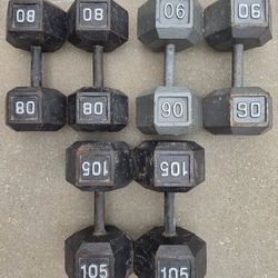 Heavy Iron Hex Dumbbells 80-105lbs