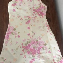 GAP Kids Pink Floral Linen / Rayon  Dress Size  S 5-6 NWOT