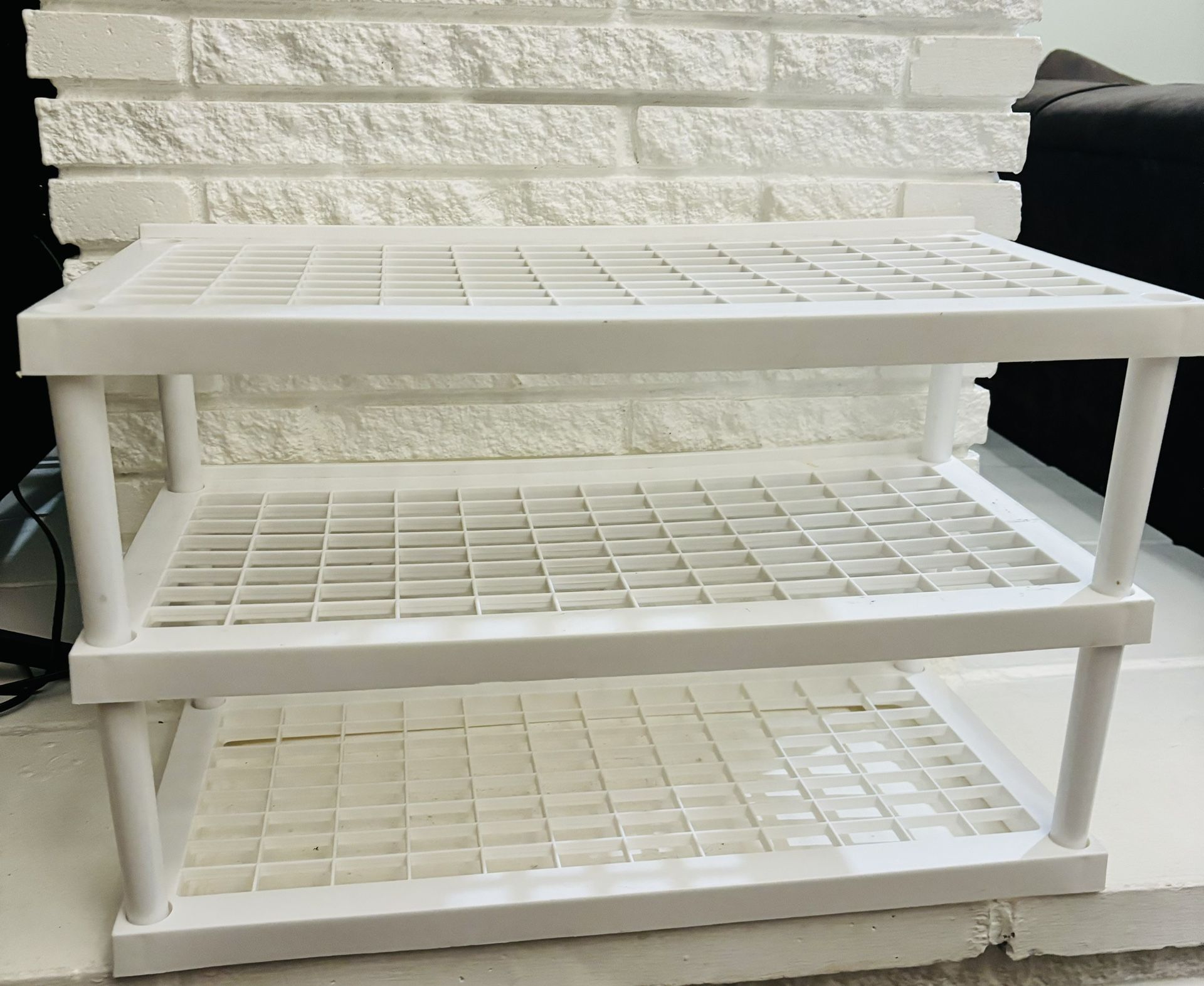 3 tier storage or shoe rack new In condition white color 24" x16"