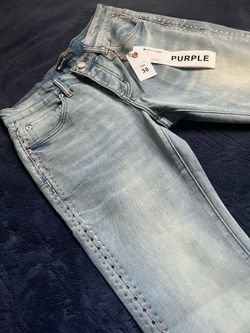 Purple flared jeans