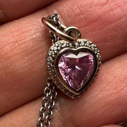 Authentic Pandora Heart Necklace Pendant 