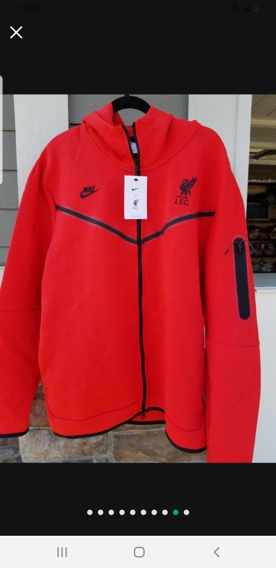 Buy Liverpool Tech Fleece Black Presentation Jacket 2022/2023 Nike Adults Large