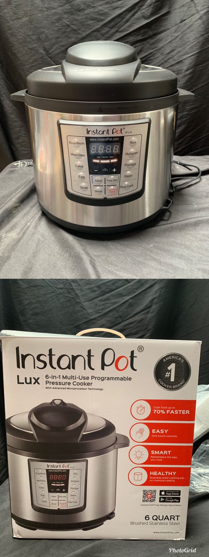Insta Pot 6 Quart 6 in 1 Multi use pressure cooker