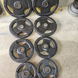 230lbs xmark rubber Olympic 2" weights