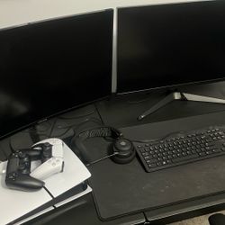 SONY PS5 BARELY USED 2 Controllers, Headset And Monitor 