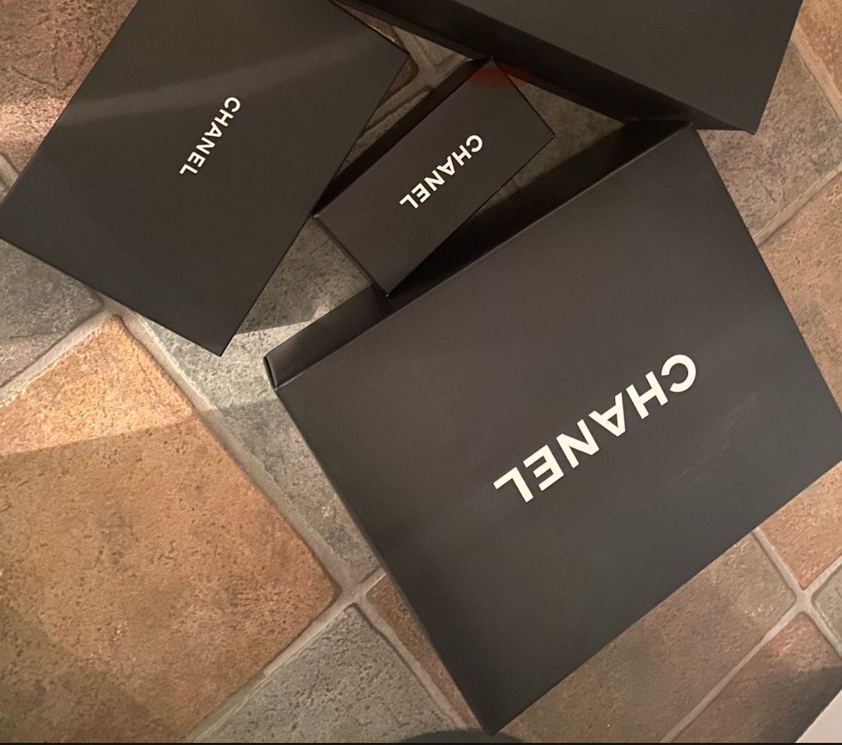 Empty Chanel Boxes.