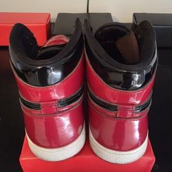 Nike Air Jordan 1 Retro High OG 'Patent Bred' 555088-063 Mens Size 9