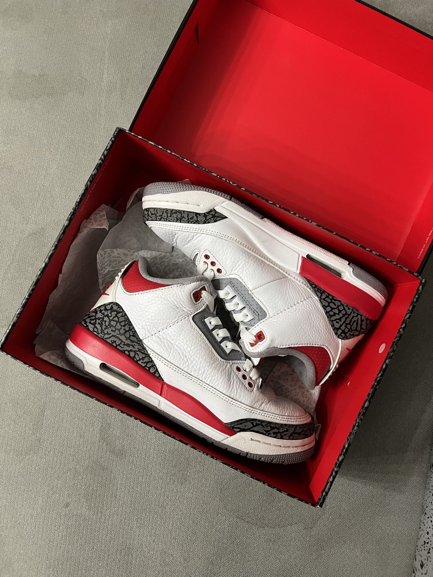 Jordan 3 Fire Red Size 6.5y