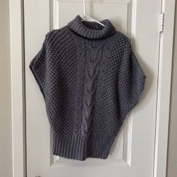 Turtle Neck Gray Sweater (see Measurements in Photos)