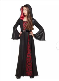 Girls Gothic Vampire Halloween Costume, girl size large