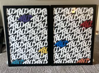 PAIR (2) Authentic Official Taco Bell Restaurant Wall Art - Modern Graffiti Set
