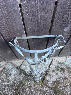 Wrought Iron Floral Wall Hanging Planter