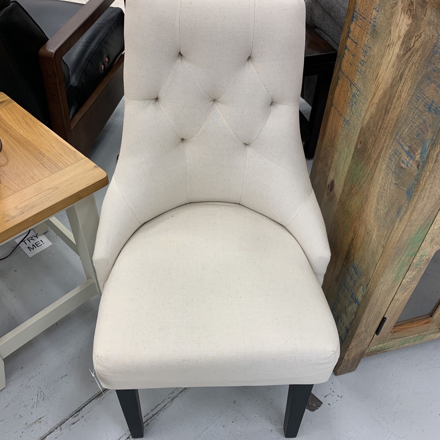 World Market Cream Accent Chair 