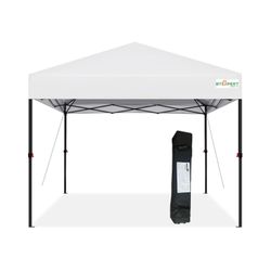 10x10 Pop-Up Canopy Tent – Blue & White – Commercial Heavy Duty Instant Setup, Halloween Party