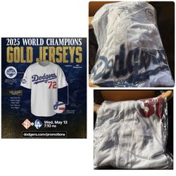 LA Dodgers Gold Jersey SGA Giveaway 5/13/26, XL, #30 Dave Roberts