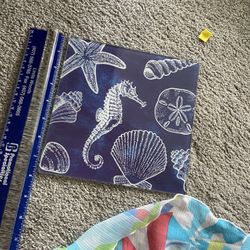 Sea  Theme Glass Board 