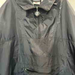 Vintage jerzees adult men black windbreaker size large 