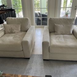 RH 8Ft Luxe Sofa And 2 Armchairs 2019 