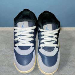 Air Jordan Mid-Top Sneakers Navy and Grey