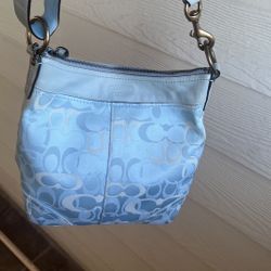 Light Blue Vintage Coach Bag 