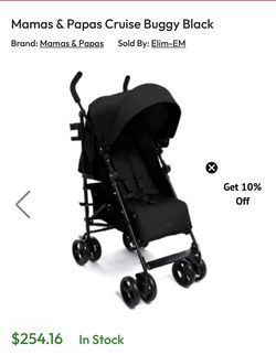 Mamas & Papa’s umbrella stroller black chevron RARE  n white