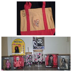 Ghost Face Scream Figure,Jar, & Tumbler Set,Tote Set