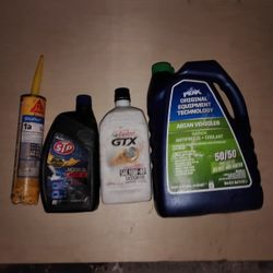 Motor Oil, Antifreeze, Construction Sealer
