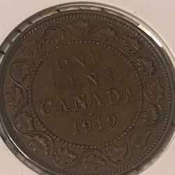 1 cent 1919   Coin Of Canada 🇨🇦 