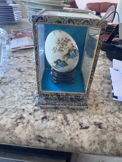 hand-painted decorative egg