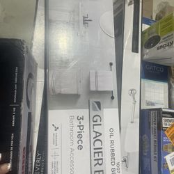 SaleSumo Glacier Bay Sadira 3-Piece Bath Hardware Set with Towel Bar, Paper Holder, Towel Ring in Bronze