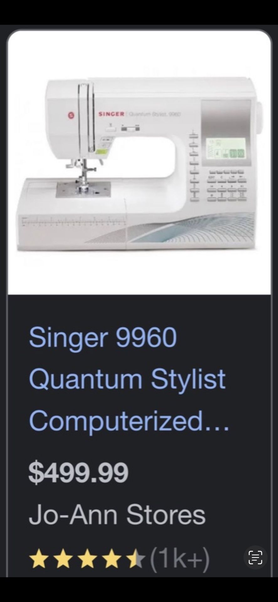 Singer 9960 Quantum Stylist Computerized